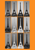 Visages multiples de la tour Eiffel &agrave; Paris